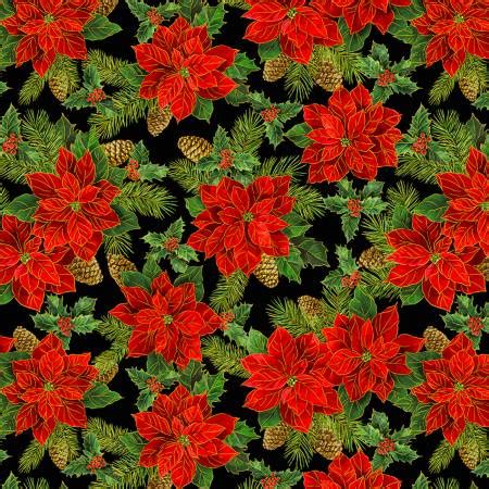 SPECIALTY FABRICS: Red Christmas Poinsettias 